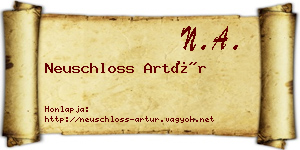 Neuschloss Artúr névjegykártya